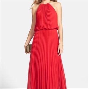 MSK maxi pleated halter dress size 10